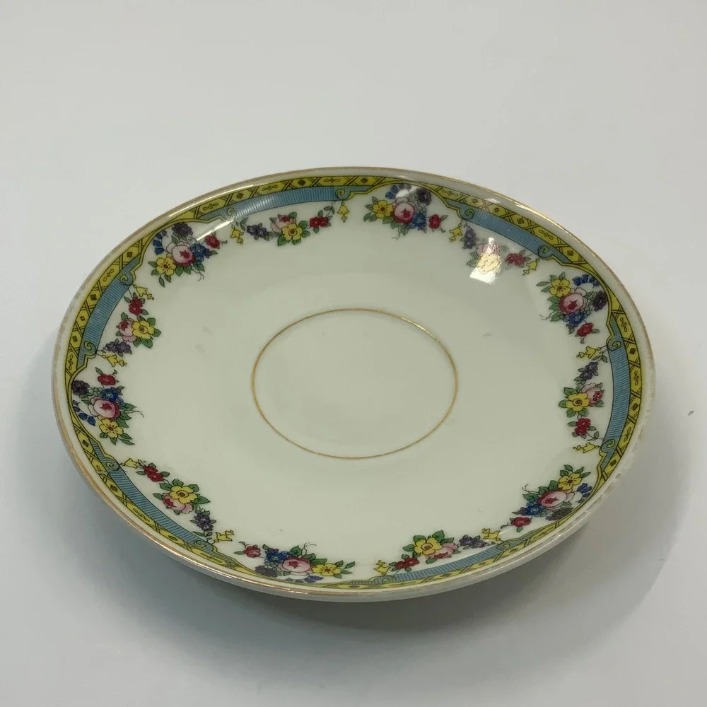 Vintage TK Thun Saucer Devonshire Porcelain Multicolor 5.75in